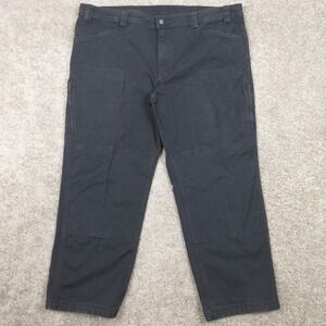 Duluth Pants Mens 44x30 Black Flex Fire House Workwear Canvas Heavy Duty Cargo